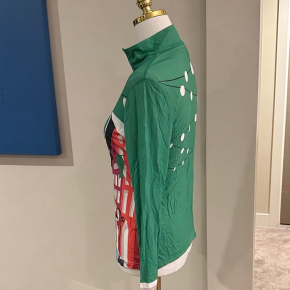 Green and Red Graphic Long Sleeve Base Layer - Picture 2 of 6